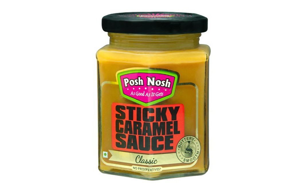 Posh Nosh Sticky Caramel Sauce Classic   Glass Jar  295 grams